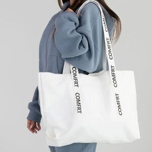 New In Package COMFRT Logo Cloud White Canvas Bag